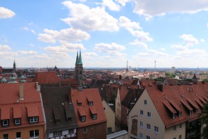 View of the town of Nuremberg from our castle